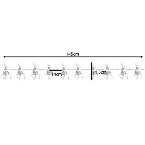 10 Rentier Lichtergirlande warmweiß gemütliche Beleuchtung - Easy2sell - Deluxe