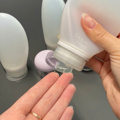 10 - teiliges Reisekosmetik - Set mit flexiblen Behältern transparent - Easy2sell - Deluxe