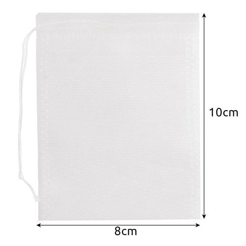 100 Teebeutel für losen Tee mit Kordelzug, Weiß - Easy2sell - Deluxe