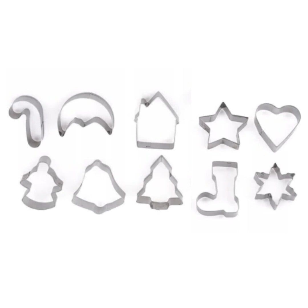 10x Keksform Set Keks Ausstecher Weihnachten Plätzchenausstecherform Backform - Easy2sell - Deluxe