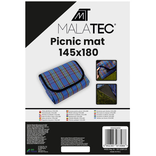 Picknickmatte 145x180 Basic - Blau