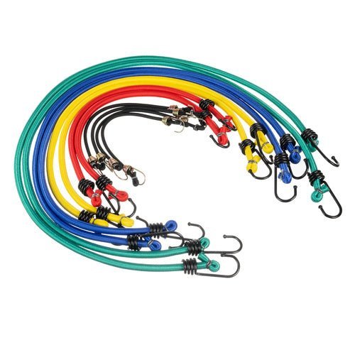 12 Gepäckgummiseile mit Haken für sichere Ladung mehrfarbig - Easy2sell - Deluxe
