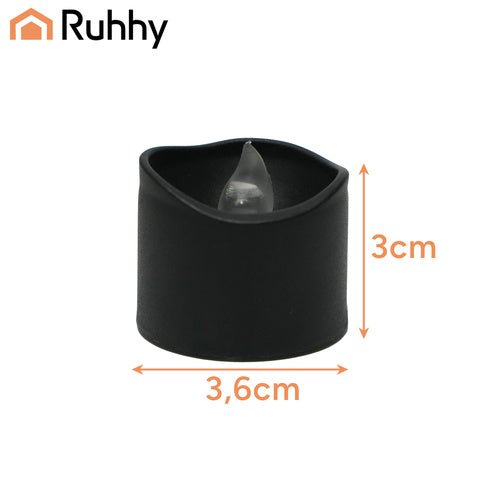 12 LED - Kerzen mit Flammeneffekt für stimmungsvolle Atmosphäre schwarz - Easy2sell - Deluxe