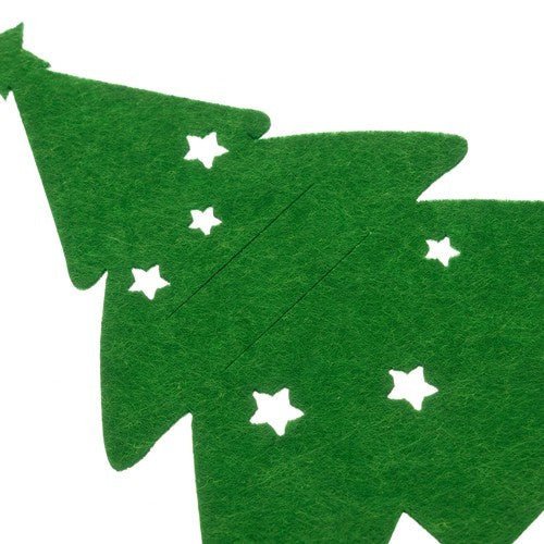 12 - tlg. Weihnachtsbesteckhüllen | Stabil und langlebig | Grün - Easy2sell - Deluxe