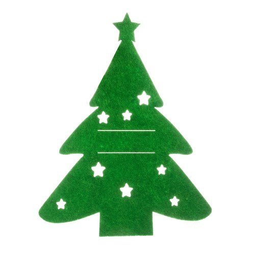 12 - tlg. Weihnachtsbesteckhüllen | Stabil und langlebig | Grün - Easy2sell - Deluxe
