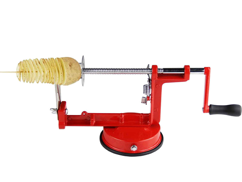 Handlicher Spiralkartoffelschneider WS-40860 in Rot - Perfekt für Spiralpommes KP40860