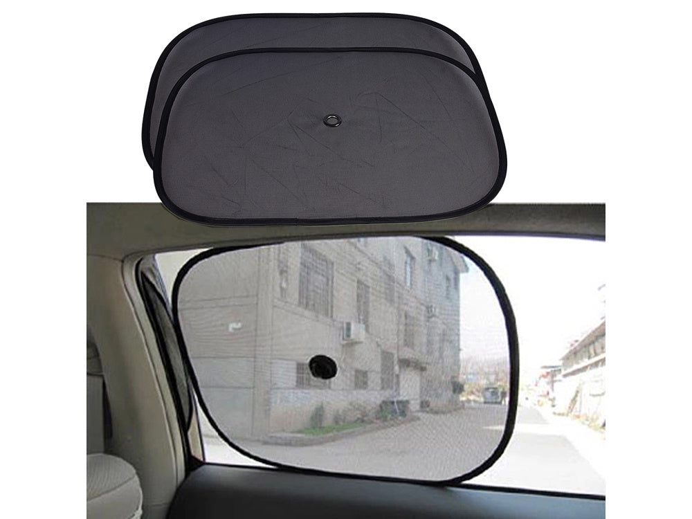 Sonnenschutz fürs Auto - Antibeschlag-Scheibenschutz, 2-teilig, Schwarz