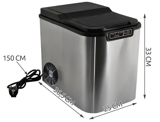Eiswürfelbereiter Eismaschine 12 kg/24h 2,2 l 120 W 9 Würfel ABS 33x25x36,5 cm