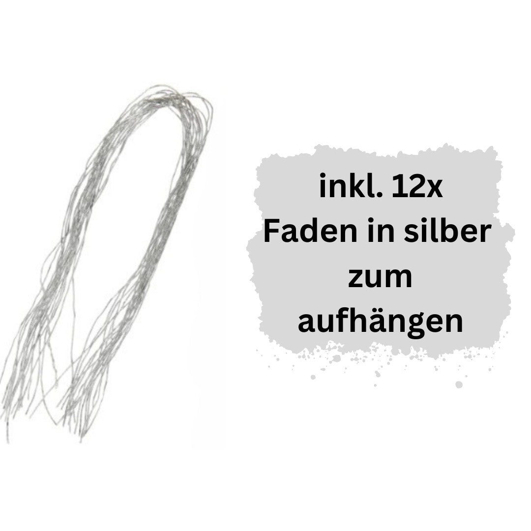 12x Weihnachtsbaumanhänger Eiszapfen - Christbaumschmuck für den Weihnachtsbaum - Easy2sell - Deluxe