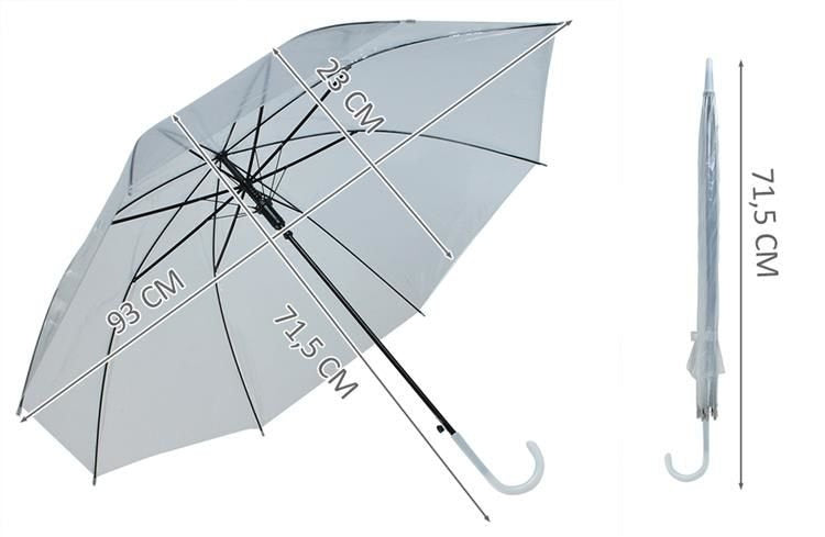 Transparenter weißer Regenschirm