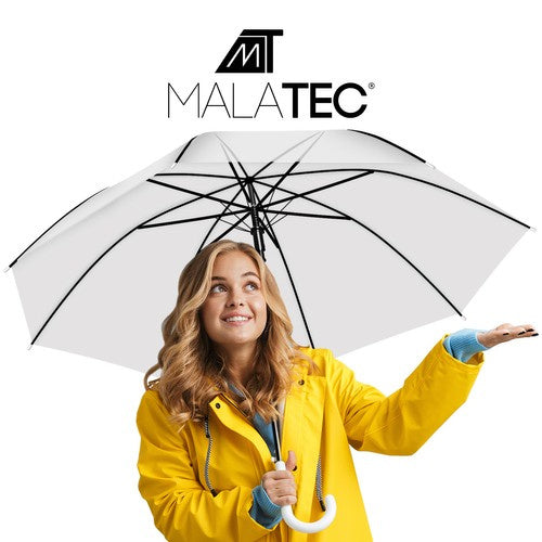 Transparenter weißer Regenschirm