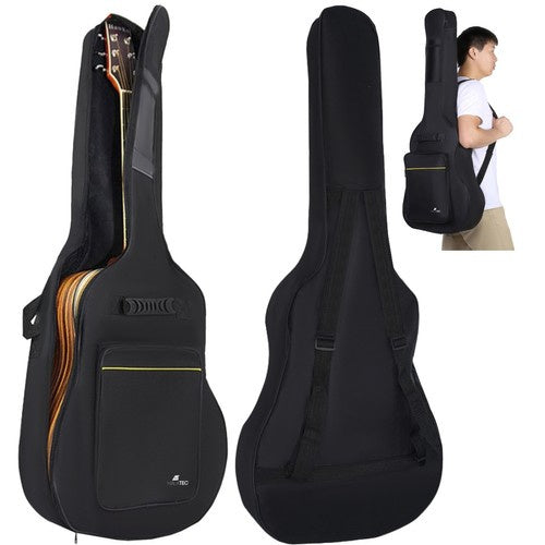 Gitarrentasche für klassische Gitarre 41 Zoll schwarz verstellbare Rucksackgurte