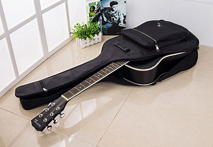 Gitarrentasche für klassische Gitarre 41 Zoll schwarz verstellbare Rucksackgurte
