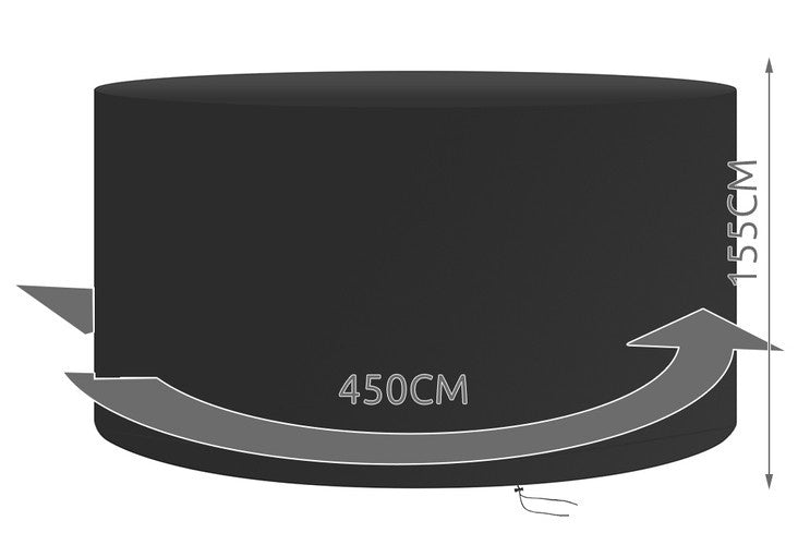 Schutzhülle Hängesessel doppelt 450 x 155 cm Oxford-Stoff Schwarz wetterfest