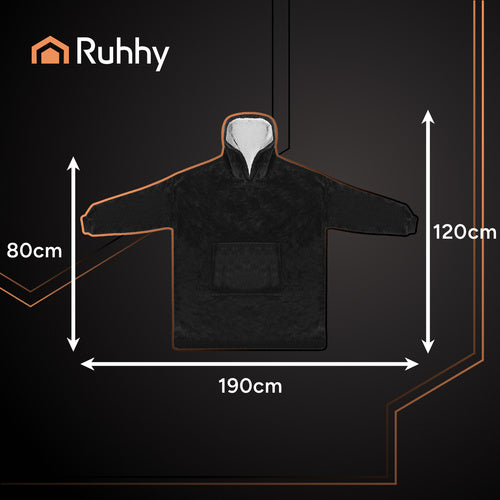 XXL-Sweatshirt - schwarze Decke