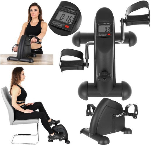 Heimtrainer Reha Pedaltrainer 2in1 Arm- und Beintrainer LCD 35x41x30 cm Stahl