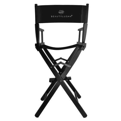 Schminkstuhl aus Aluminium mit Kopfstütze