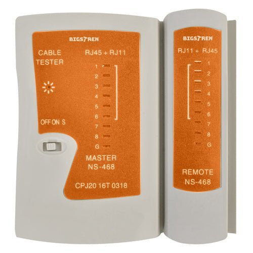 145 - tlg. Netzwerk - Kit mit Kabeltester und Werkzeug schwarz/orange - Easy2sell - Deluxe
