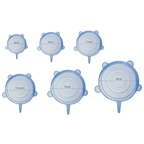 Silikondeckel,6 Dehnbare Silikondeckel, BPA Free Wiederverwendbar Silikon Abdeckung,Sicher und Gesund Universal Silikon-Frischhalte-Deckel für SchüSseln,TöPfe,GläSer,Dosen,Becher ISO