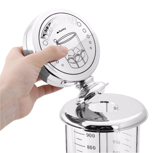 Getränkespender 1 l Zapfsäule Bier Wein Wodka Party Selbstbedienung ABS Chrom