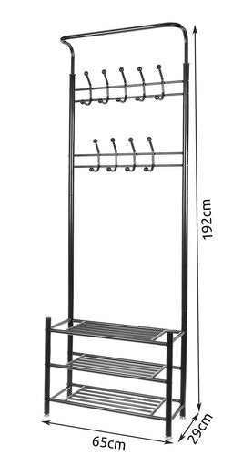 Kleiderbügelständer mit Schuhablage 15744