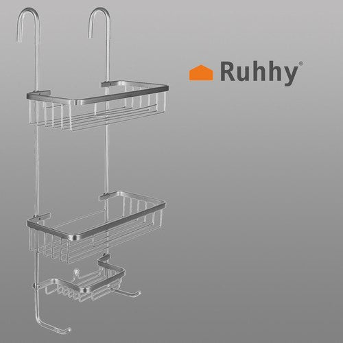 Hängendes Duschregal – Silber