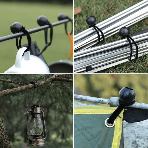 Satz Gummibänder mit Kugel für Planen - 10 Stück.