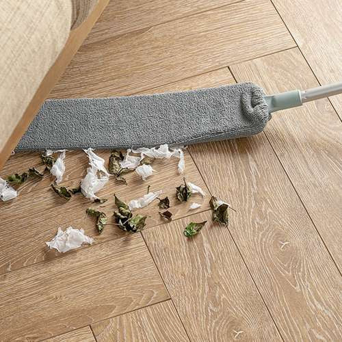Teleskop-Staubwedel 2in1 Mikrofaser Edelstahl 84-250 cm grau/silber flexibel