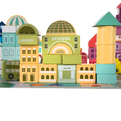 Holzklötze - Stadt 100 Stk. Kruzzel 19159