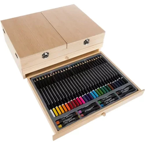 Malset im Koffer Kinder 83-teilig mit Staffelei Pinsel Acryl Aquarell Stifte