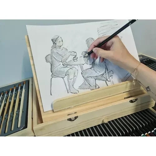 Malset im Koffer Kinder 83-teilig mit Staffelei Pinsel Acryl Aquarell Stifte