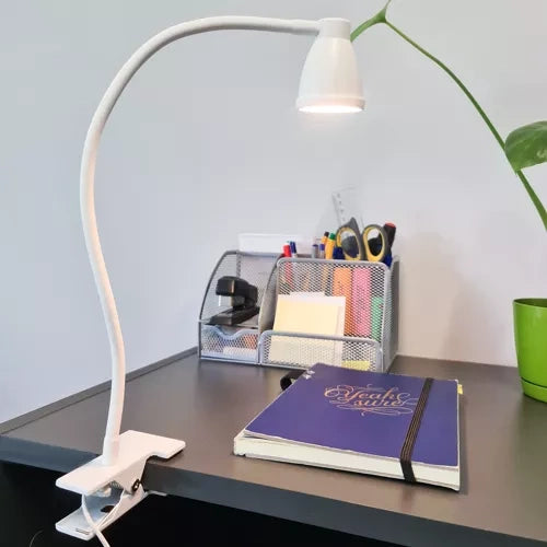 Schreibtischlampe mit Clip - weiß Izoxis 19455