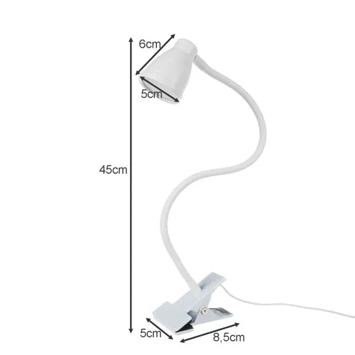 Schreibtischlampe mit Clip - weiß Izoxis 19455