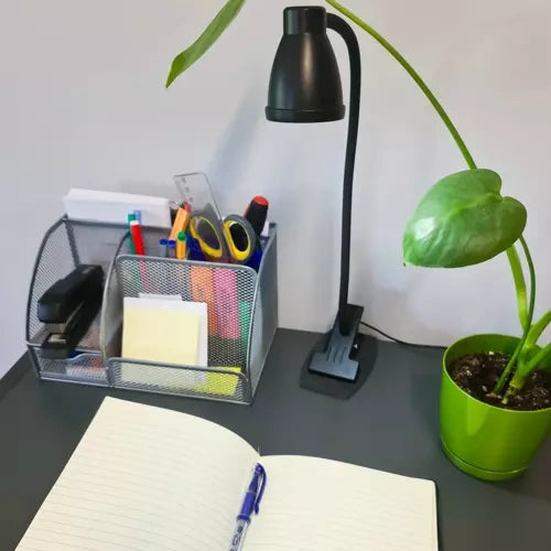 Schreibtischlampe mit Clip – schwarz Izoxis 19454