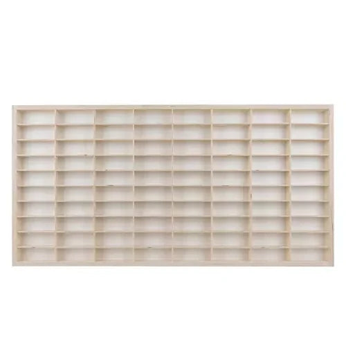 Holzregal für Spielzeugautos 80 Fächer Kiefer Sperrholz Wandmontage 78,5 cm