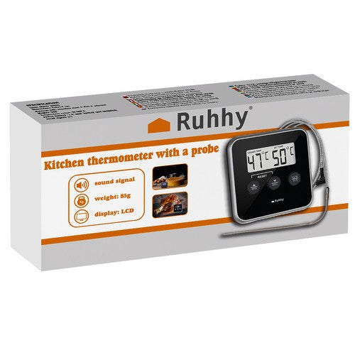 Ruhhy 19155 Küchenthermometer mit Sonde