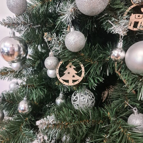 Ruhhy Weihnachtsbaumschmuck aus Holz, 10 Stück