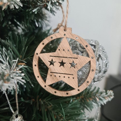 Ruhhy Weihnachtsbaumschmuck aus Holz, 10 Stück