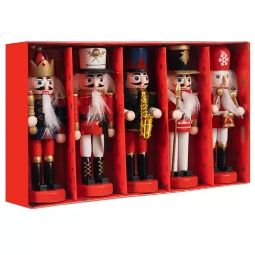 5 Stk. Nussknacker Weihnachten Christbaumschmuck Nussknackerfiguren Weihnachtlich 20358