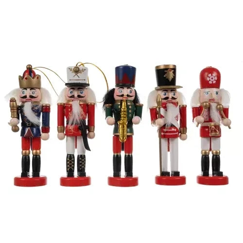 5 Stk. Nussknacker Weihnachten Christbaumschmuck Nussknackerfiguren Weihnachtlich 20358