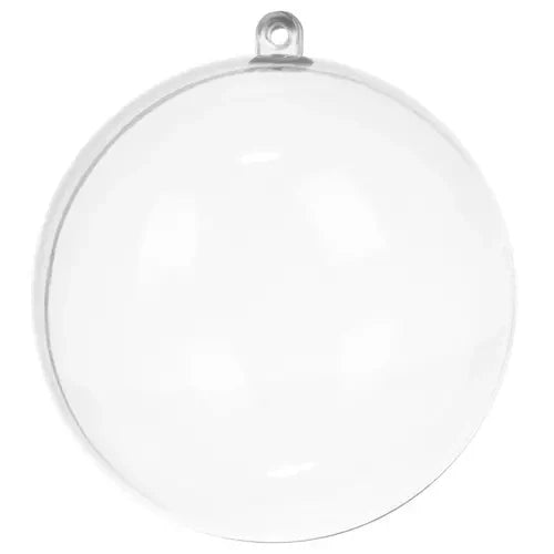 12 Stk Transparente Weihnachtskugel zum Befüllen Aufhängen Acrylkugel 8cm 20508