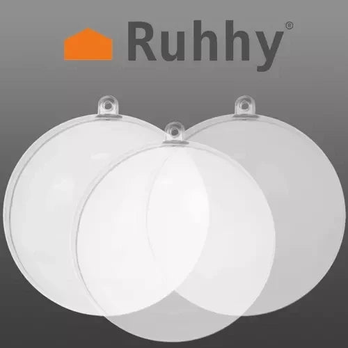 12 Stk Transparente Weihnachtskugel zum Befüllen Aufhängen Acrylkugel 8cm 20508