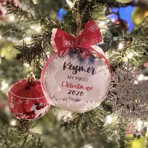 12 Stk Transparente Weihnachtskugel zum Befüllen Aufhängen Acrylkugel 8cm 20508