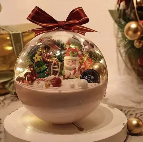 12 Stk Transparente Weihnachtskugel zum Befüllen Aufhängen Acrylkugel 8cm 20508