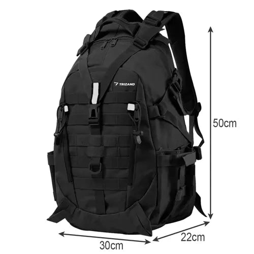 Trizand 20534 schwarzer Militär-/Wanderrucksack