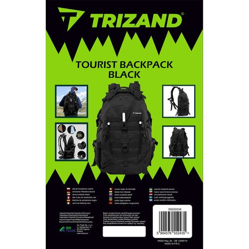 Trizand 20534 schwarzer Militär-/Wanderrucksack
