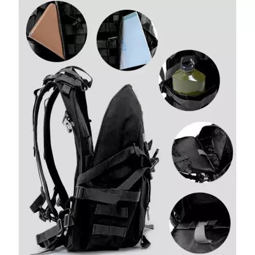 Trizand 20534 schwarzer Militär-/Wanderrucksack