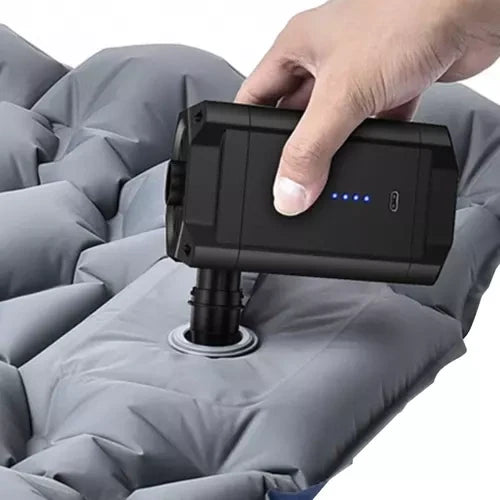 Luftpumpe kabellos Akku 5200 mAh USB-C 3 Aufsätze schwarz für Matratzen Camping