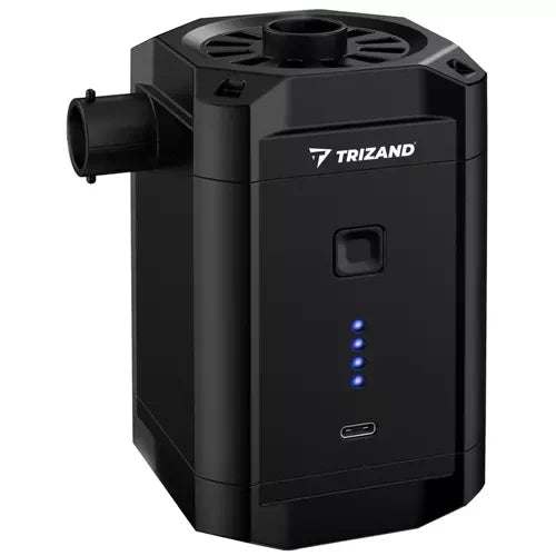 Luftpumpe kabellos Akku 5200 mAh USB-C 3 Aufsätze schwarz für Matratzen Camping