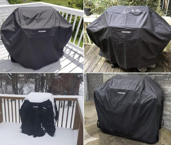 Grillabdeckung wasserdicht UV-beständig PU-beschichtet schwarz 95 x 100 x 60 cm